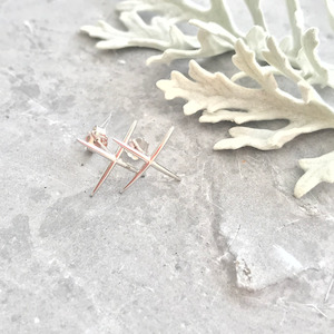 Jewellery: Fine X Sterling Silver Studs Twigg Jewellery