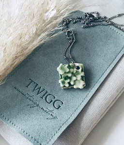 Ceramic Forget Me Not Necklace - Sage Twigg Jewellery