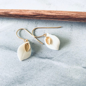 ILK Porcelain Leaf Earrings Twigg Jewellery