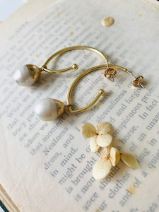 Annulus Pearl Droplet Earrings Twigg Jewellery