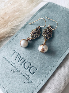 Tudor Filigree Hanging Pearls Twigg Jewellery