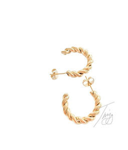 Twisted Hoop Earrings Twigg Jewellery