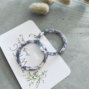 Infinity hoop earrings GREY Twigg Jewellery