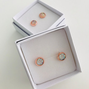 8mm Druzy resin stud earrings Twigg Jewellery