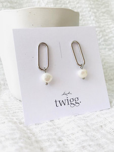 Waterdrop Pearl Stud Earrings Twigg Jewellery