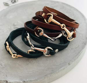 Leather Snaffle Bangle Twigg Jewellery