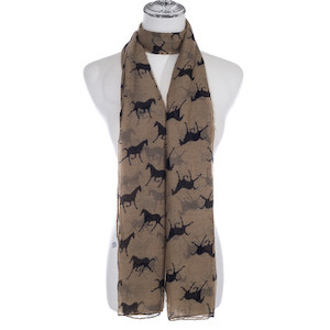 HOY Horse Scarf - Mocha Twigg Jewellery