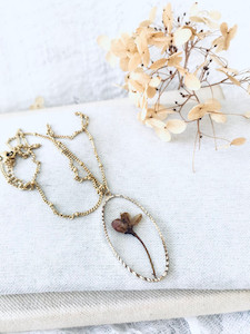 Jewellery: Meredith Pressed Flower Necklace Twigg Jewellery