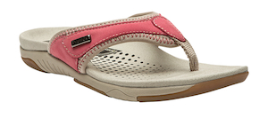 Propet Hartley Melon and Taupe Jandal W0600 in a WD Width