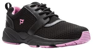 Propet Stability X Black/Berry Walking Shoe WAA032M in a WD, 2E and a 4E