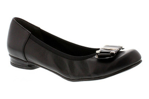 Shoe: Mark Lemp Mila Black Flat in a W and a WW Width