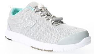 Shoe: Propet Travel Walker Grey/Mint W3239 Shoe in a WD and a 2E