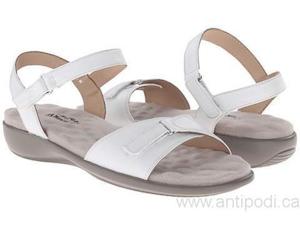 Shoe: Walking Cradle Sky White Sandal in a W and WW Width