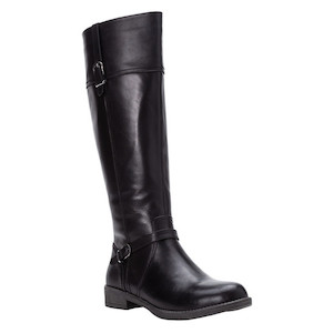 Propét WFX095L Tasha Black Wide Calf Boot in a WD and a 2E Width