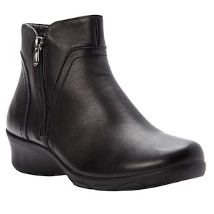 Propet WFX085L Waverly Black Zip Ankle Boot in a WD and 2E Width