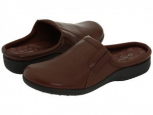 Shoe: Walking Cradle Adobe Brown Leather Scuff in a W and a WW Width