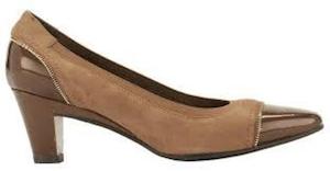 Shoe: Walking Cradle Regent Taupe Suede High Heel in a W and WW Width