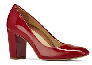 Shoe: Walking Cradle Matisse Red Patent High Heel in a W and WW Width