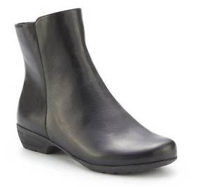 Shoe: Walking Cradle Elise Black Ankle Boot in a W and a WW Width