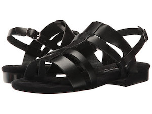 Walking Cradle Frisky Black Sandal in a W and WW Width