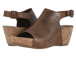 Walking Cradle Taminee Brown Wedge Peep Toe in a W and WW Width