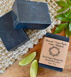 Charcoal, lemon Myrtle, lime and patchouli shampoo bar