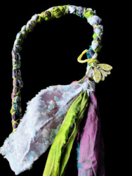 Jewellery: Green moth hairwrap