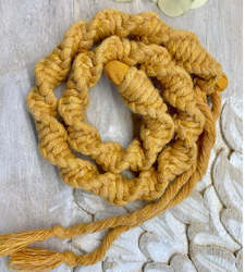 Jewellery: Macrame ochre Spiralock 40cm