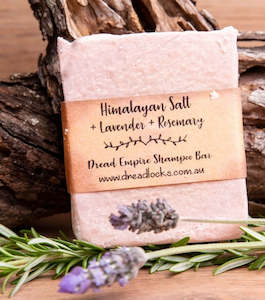 himalayan salt, lavander and rosemary shampoo bar