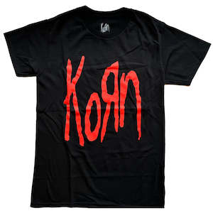 Korn - Red Logo - Black T-Shirt