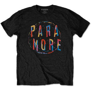 Paramore - Colour Logo Black T-Shirt