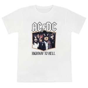 Clothing: AC/DC - Highway to Hell - White T-Shirt