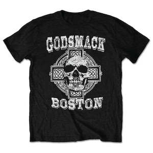 Godsmack - Boston Skull - Black T-Shirt