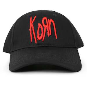 Korn - Red Logo - Black Baseball Cap