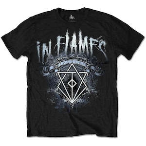 Clothing: In Flames - Battle Crest - Black T-Shirt