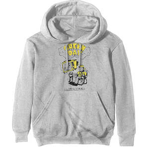 Green Day - LongView Doodle - Grey Pullover Hoodie