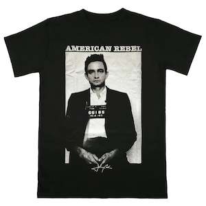 Johnny Cash - Mugshot - Black T-Shirt