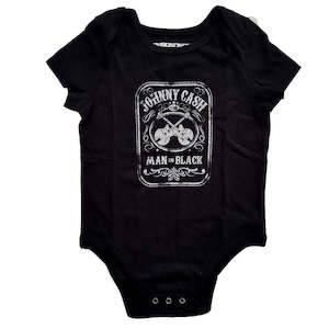 Johnny Cash - Man In Black - Baby Black Onesie