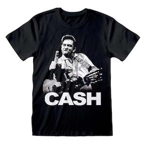 Johnny Cash - Finger - Black T-Shirt