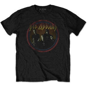 Def Leppard - Vintage Circle - Black T-Shirt