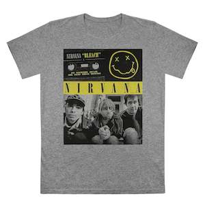 Nirvana - Bleach Tape - Grey T-Shirt