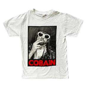 Kurt Cobain - Smoking - White T-Shirt