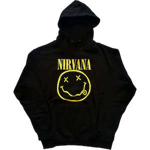 Nirvana - Happy Face - Black Pullover Hoodie