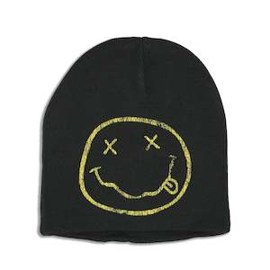 Nirvana - Happy Face - Black Beanie