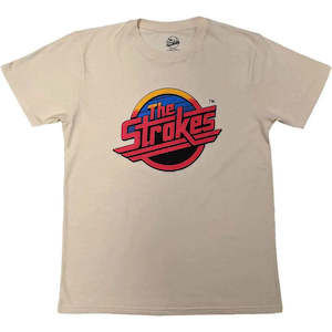 Clothing: The Strokes - Sunset Logo - Natural T-Shirt