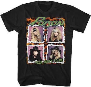 Poison - Talk Dirty - Black T-Shirt