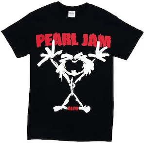 Pearl Jam - Stickman (w/ Back Print) - Black T-Shirt