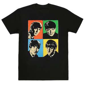 The Beatles - Faces - Black T-Shirt