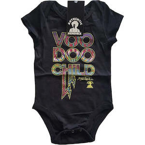 Jimi Hendrix - Voodoo Child - Baby Black Onesie