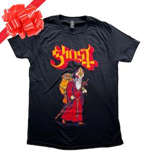 Ghost - Greetings from Papa Noel - Black T-Shirt